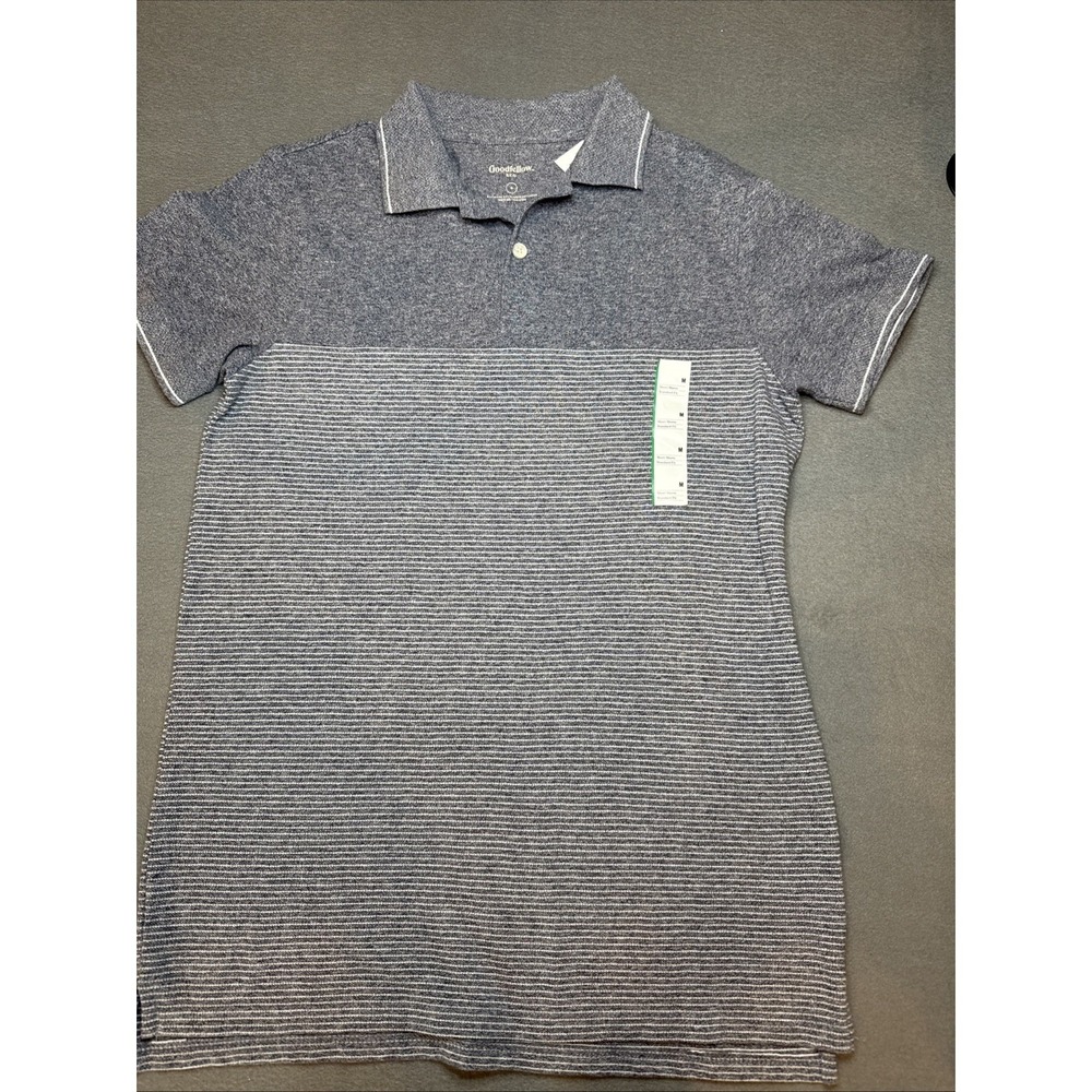 NWT Goodfellow & Co Blue Striped Polo - Coastal/Preppy Vibe